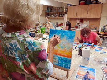 Spomienky na leto - maľba akrylom